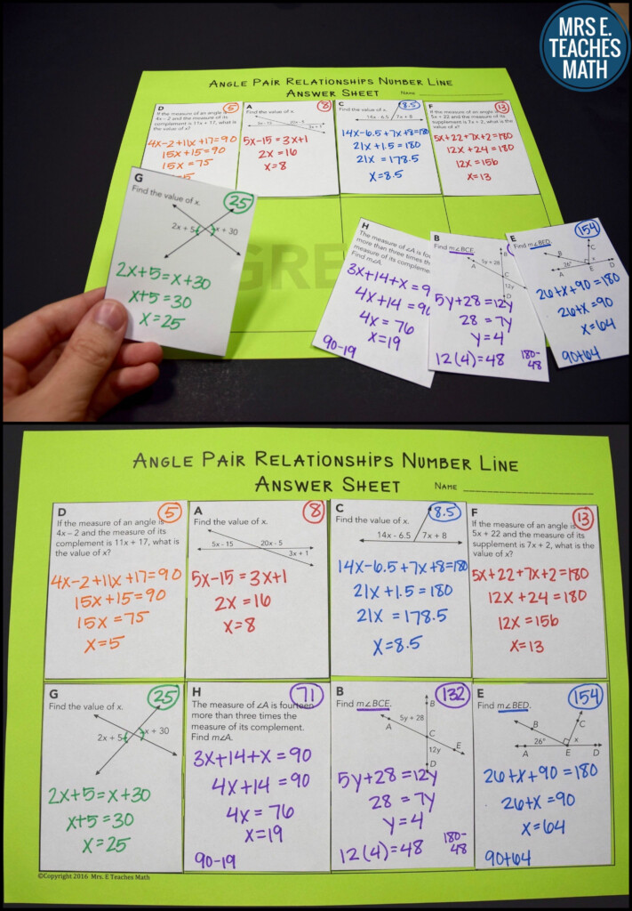 1 5 Angle Relationships Answer Key Home School