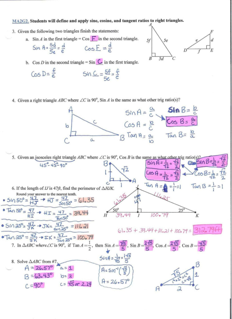 2 8B Angles Of Triangles Worksheet Answers Db excel