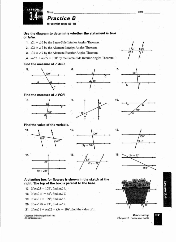 30 Angles In Transversal Worksheet Answers Education Template