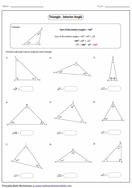 30 Angles Of Triangles Worksheet Answers Worksheet Project List