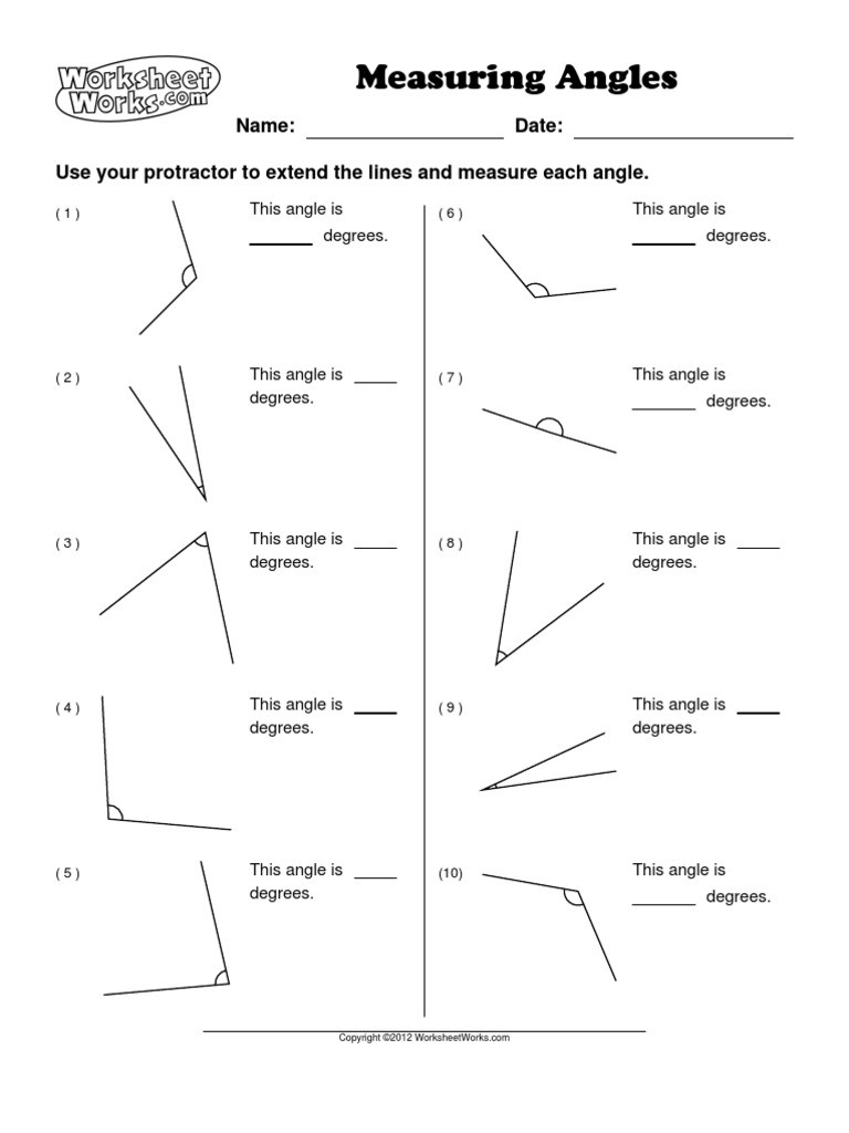 30 Measuring Angles Worksheet Pdf Education Template