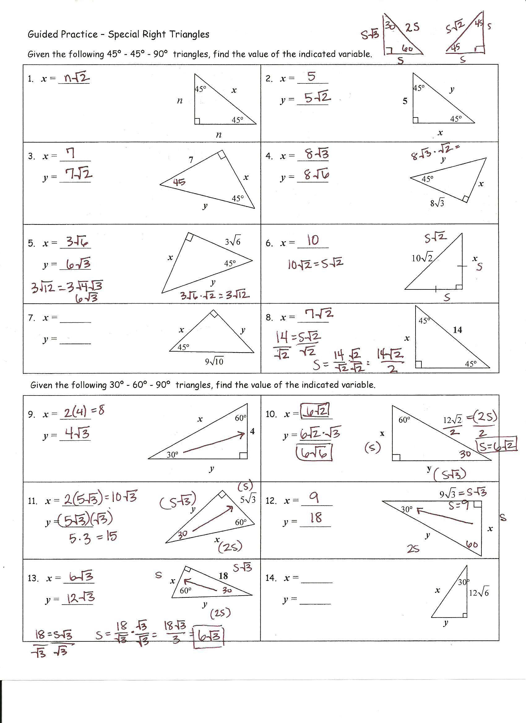 Trig Word Problems Finding Missing Angles Worksheet - Angleworksheets.com