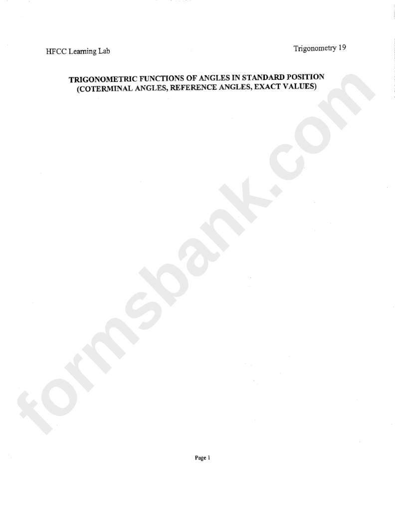 32 Angles In Standard Position Worksheet Answers Worksheet Project List