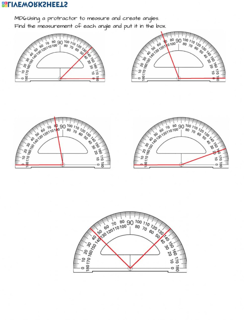 4 MD 6 Measuring Angles With A Protractor Interactive Worksheet