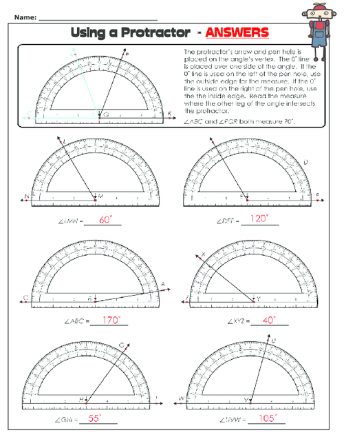 4th Grade Measuring Angles With A Protractor Worksheet Thekidsworksheet