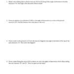 8 4 Angles Of Elevation And Depression Worksheet Answers AZMPRIMA