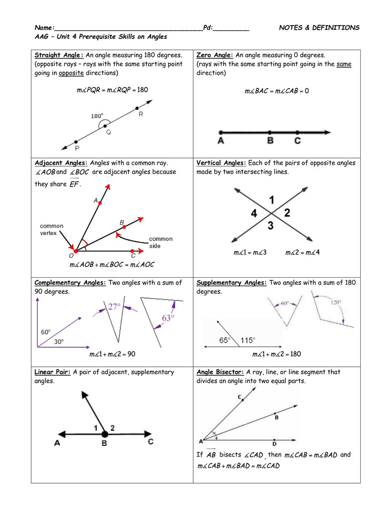 ACDM Unit 4 Part 1 Angle Pairs