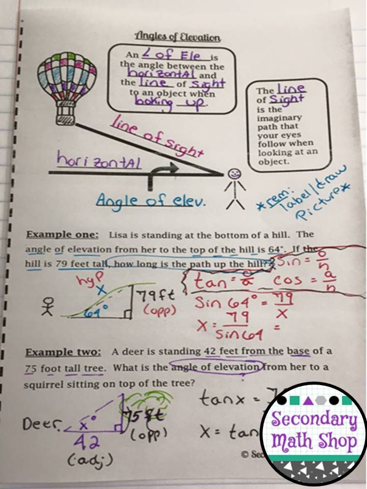 Angle Of Elevation Depression Worksheet Free Printable Worksheets