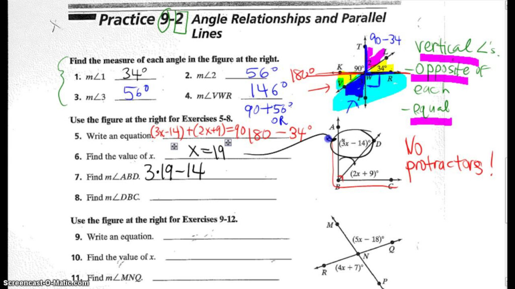 Angle Relationship Worksheet 2 Answers COMAGS Answer Key Guide