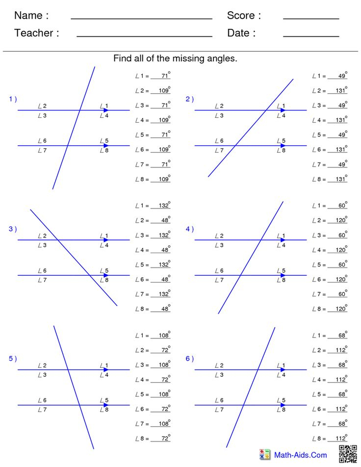 Angle Relationships Along Parallel Lines Homework pdf Angle