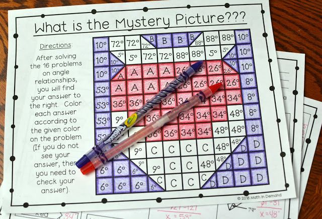 Angle Relationships Coloring Worksheet Angle Relationships Color 
