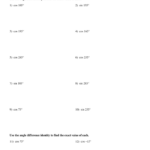 Angle Sum Difference Identities