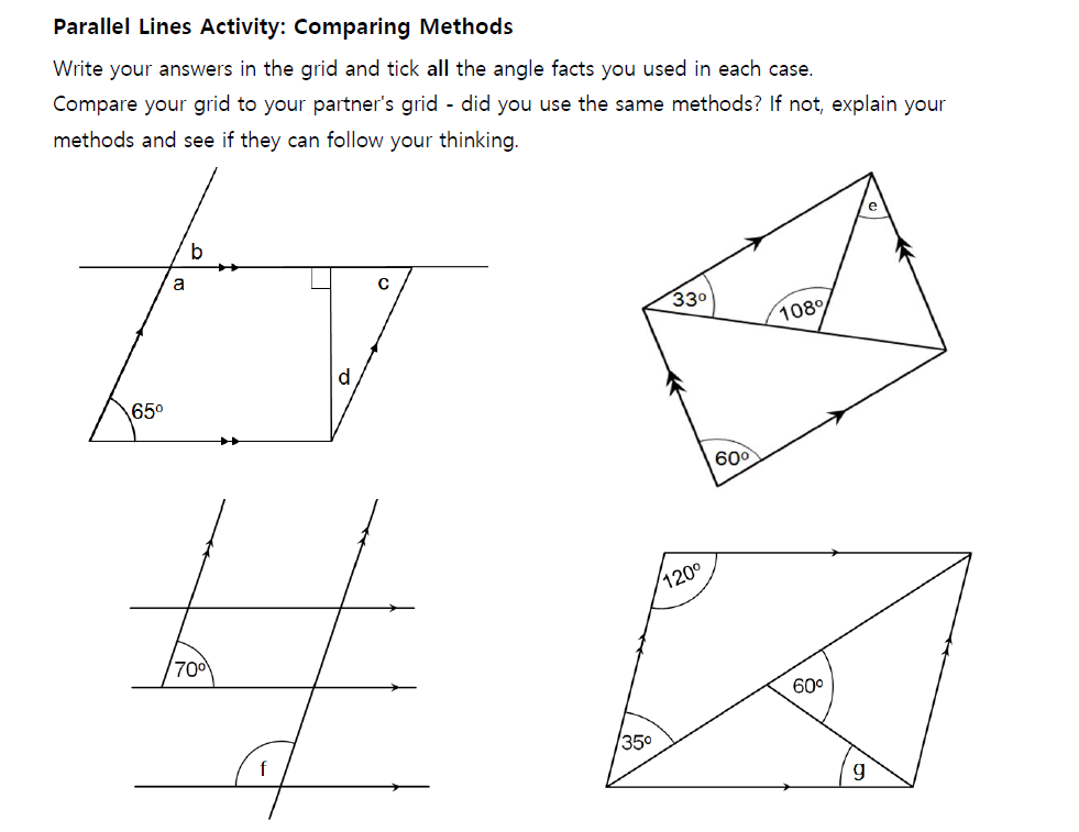 Angles In Parallel Lines Comparing Methods For KS3 Maths Times Tables 