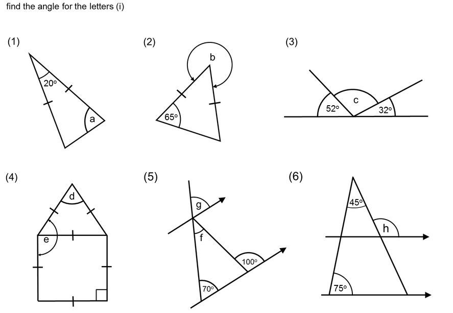 Angles On A Straight Line Worksheet