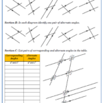 Angles On Parallel Lines Worksheets New Engaging Cazoomy
