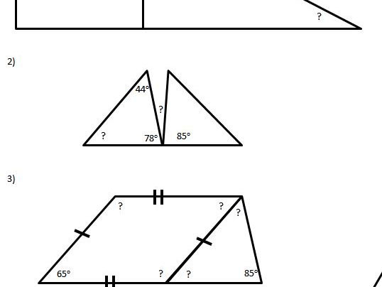 Calculating Missing Angle Year 6 With 4 Levels Of Differentiation 