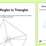 Calculating Missing Angles In Triangles Worksheet KS2