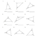 Calculating The Missing Angle In A Triangle Worksheet