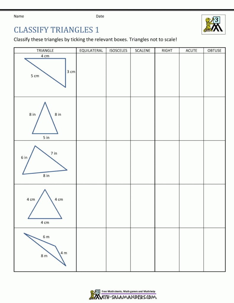 Classifying Angles Worksheet 3rd Grade Beginner Worksheet