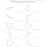 Classifying Triangles By Angle And Side Properties Marks Included On