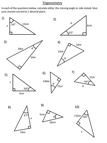 Download Trigonometry Worksheets For Practice