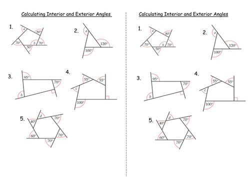 Exterior Angles Worksheet Answers Nidecmege