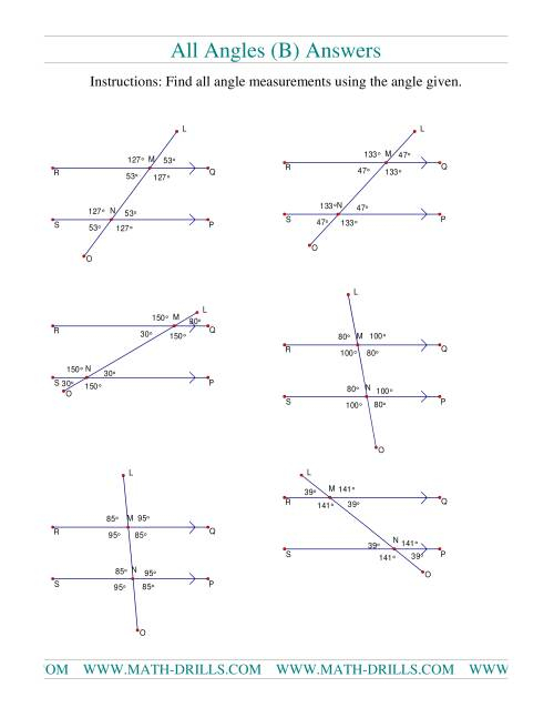 Finding Angle Measurements B 