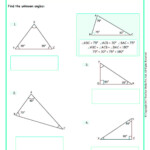 Finding Angles Of A Triangle Worksheets www grade1to6