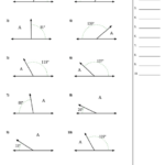 Finding Supplementary Angles Angle Worksheet With Answers Printable