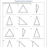Free 5th Grade Geometry Math Worksheets Triangle Classification