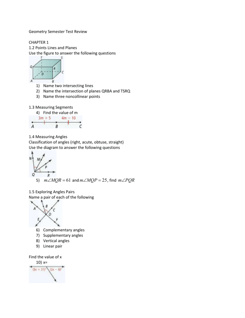 Geometry 1 4 Measuring Angles Worksheet Answers Thekidsworksheet