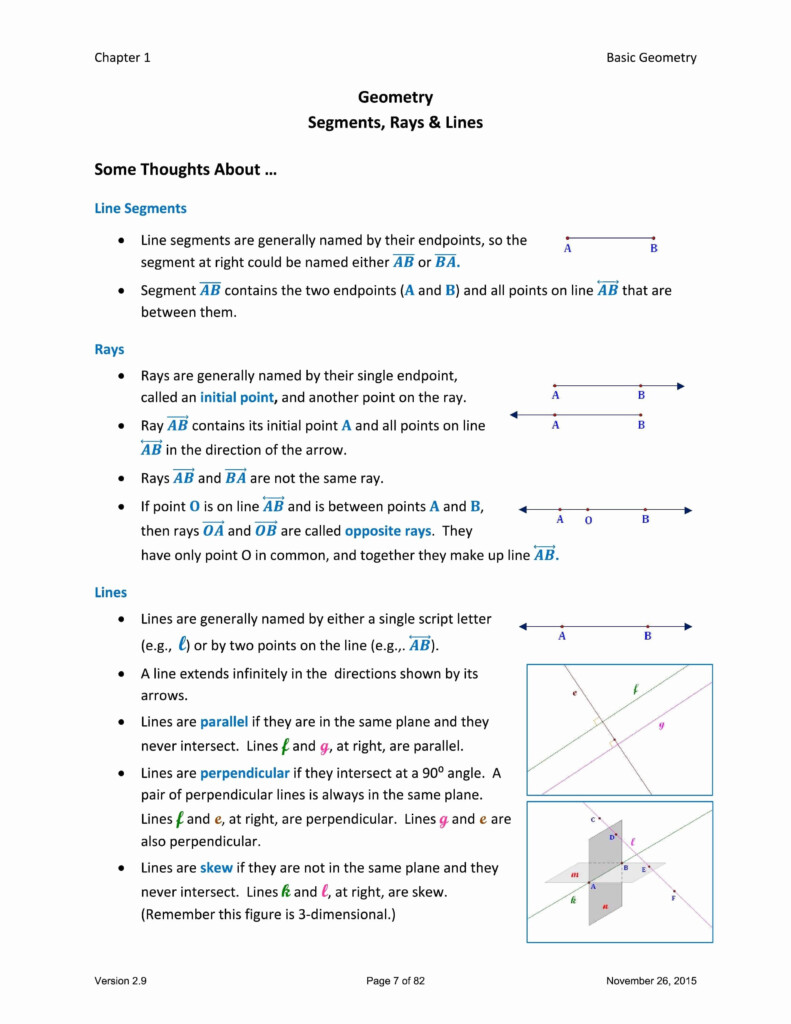 Geometry Segment And Angle Addition Worksheet Answer Key Db excel