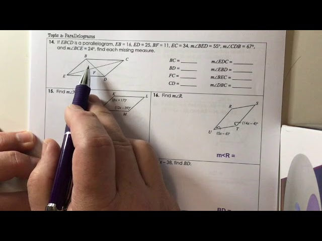 Geometry Unit 7 Polygons And Quadrilaterals Answers Find The Sum Of