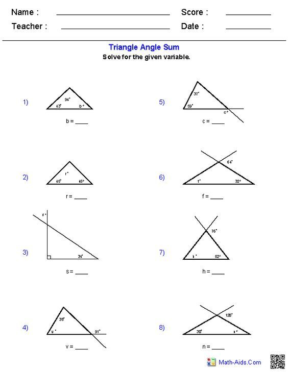 Geometry Worksheets Triangle Worksheets Geometry Worksheets 