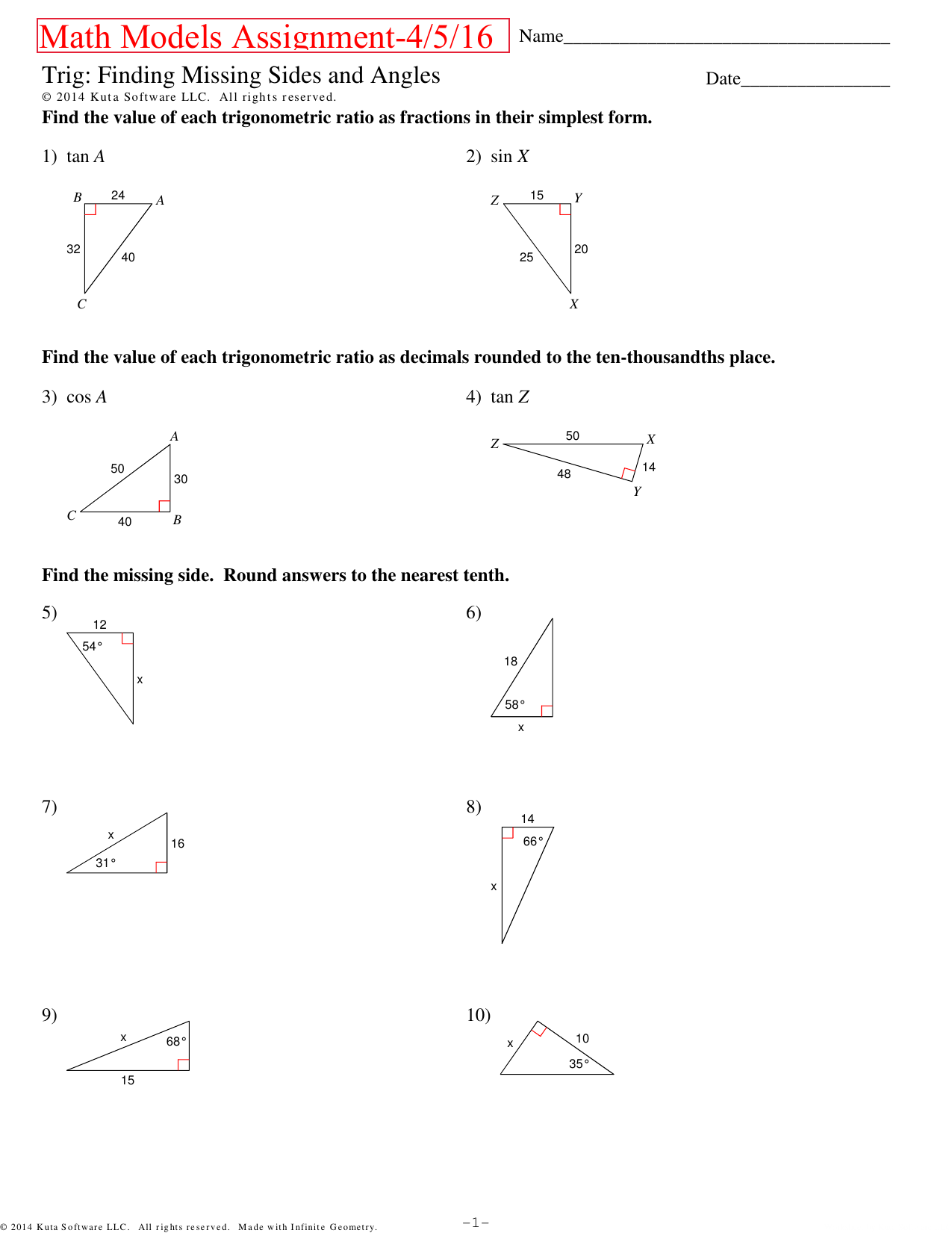 geometry 2022 kuta software assignment answers