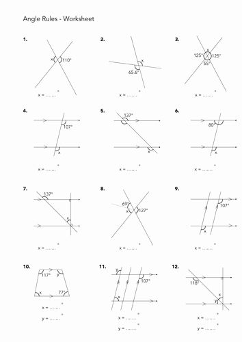 Lines And Angles Worksheet Unique Angles On A Straight Line By Rachdf 