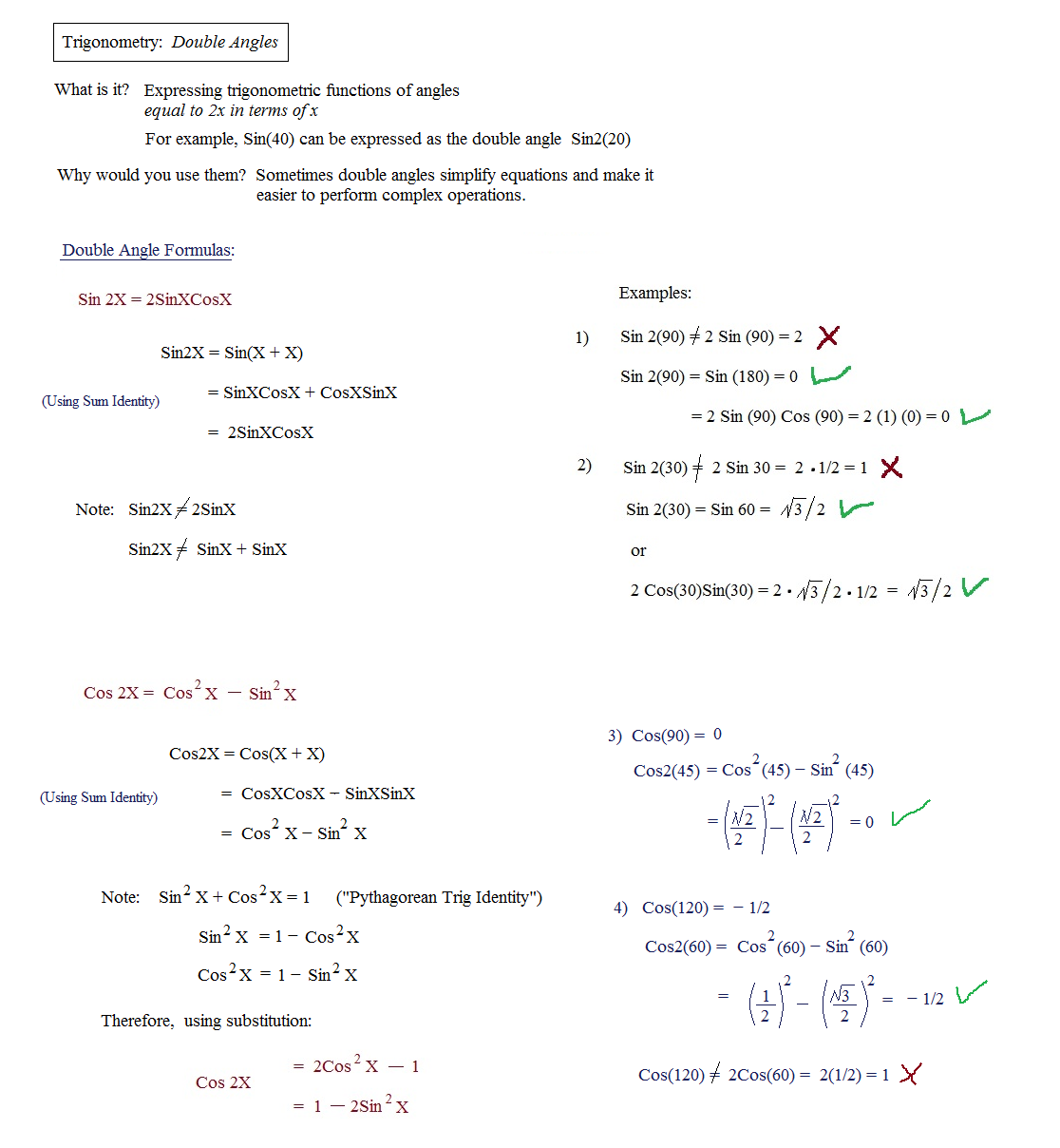 Section 5 5 Worksheet Multiple Angle Identities Answers