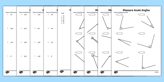 Measuring Angles For KS2 Worksheet teacher Made