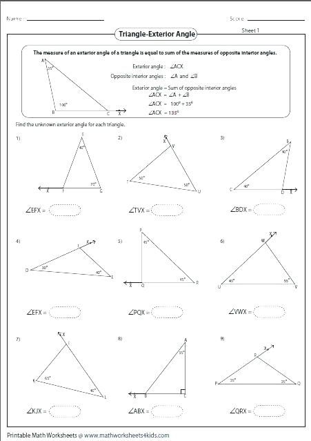 Measuring Angles Worksheet Answer Key