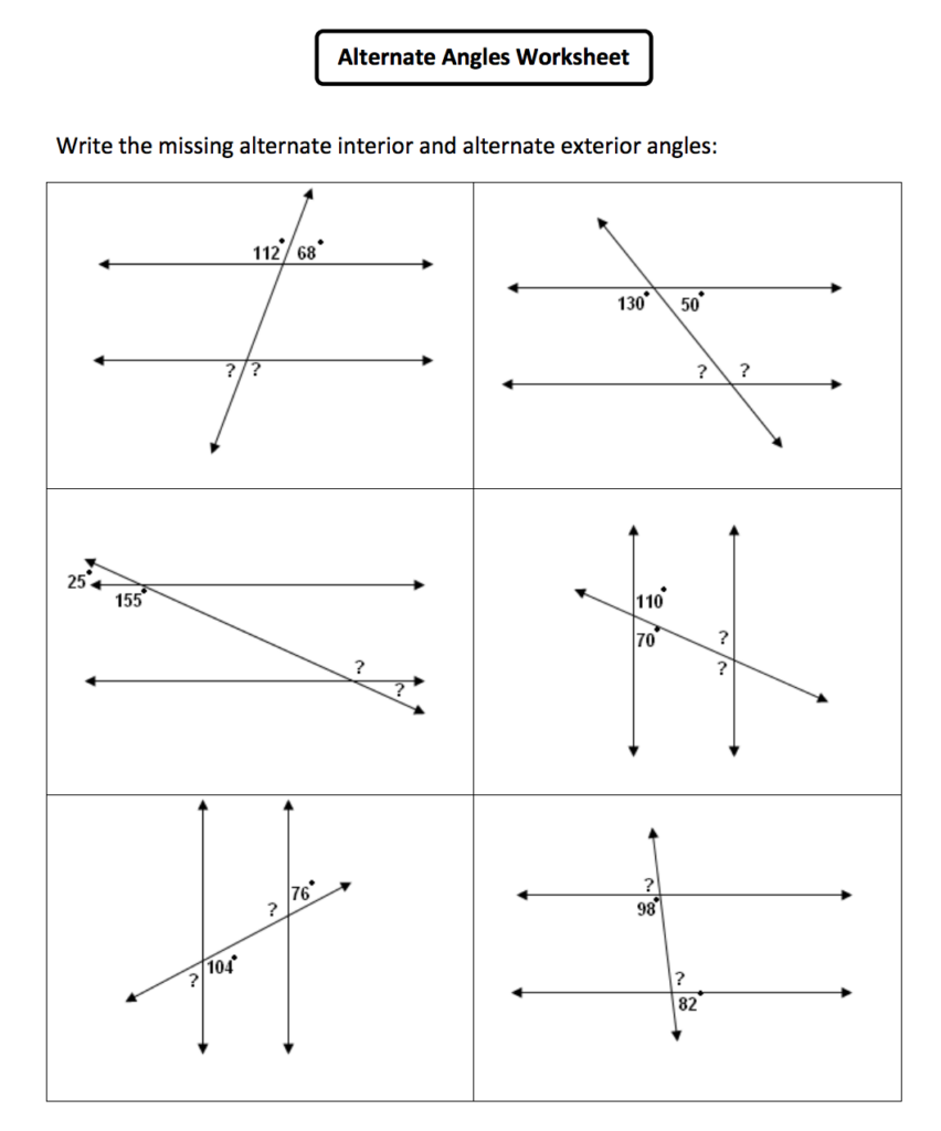 Parallel Lines And Angles Senior Block