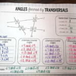 Parallel Lines And Transversals Worksheet Answers