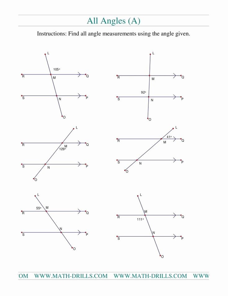 Polygon And Angles Worksheet Unique Finding Angle Measurements A