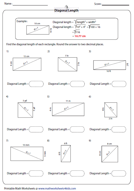 Rectangle Worksheets