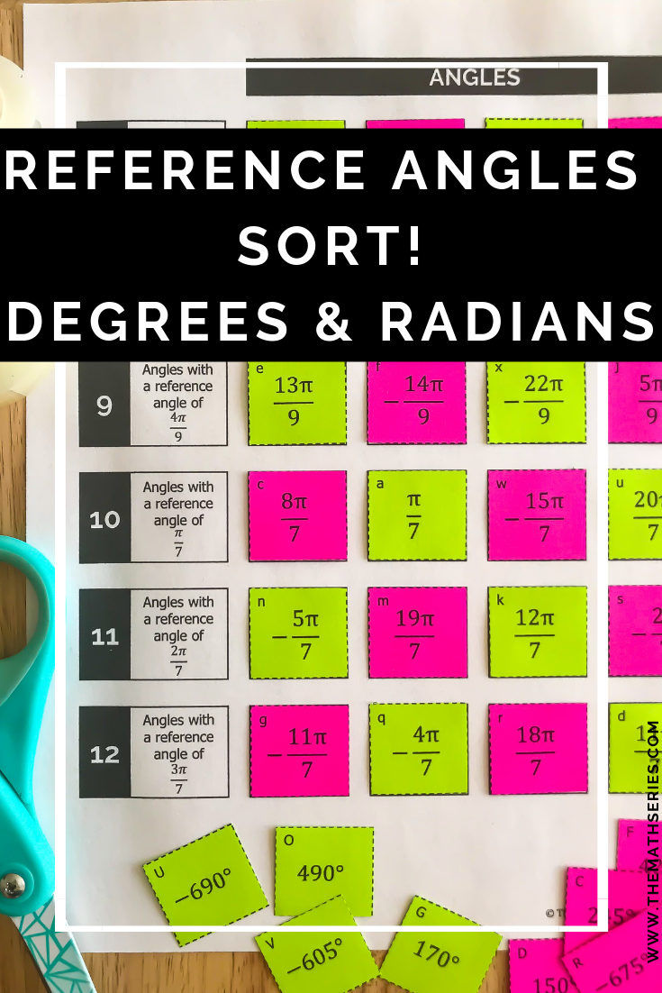 Reference Angles Worksheet Answers