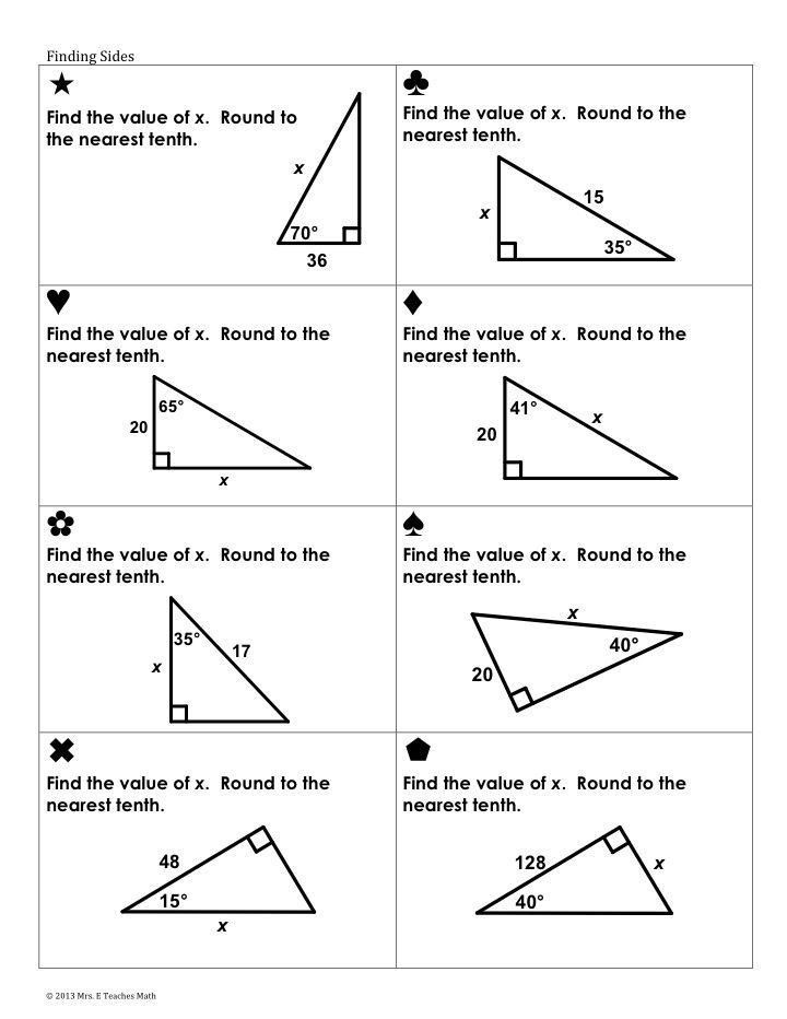 Right Triangle Trigonometry Worksheet Pin On Printable Blank Worksheet