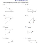 Right Triangle Trigonometry Worksheet Solving Right Triangles