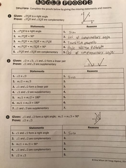 Segment And Angle Proofs Worksheet Answers Em 2020