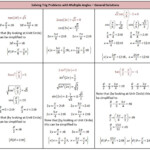 Solving Trig Problems With Multiple Angles General Solutions Love
