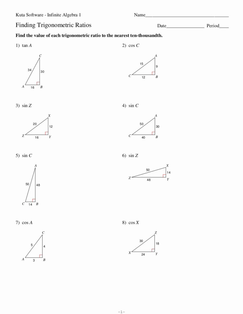 Special Right Triangles Worksheet Answers