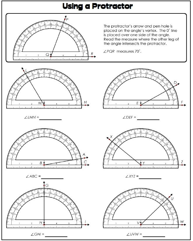 Teach Students To Measure Angles With These Protractor Worksheets You